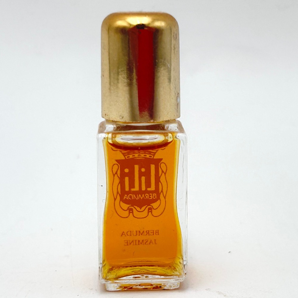 NEW Lili Bermuda Jasmine Vintage Miniature Perfume Oil Splash Gold Cap